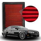 Filtro de Ar Esportivo Audi A4 Motor 2.0 20v ano 2000 a 2003 Sedan Multitronic Automatico Lavável Reutilizável