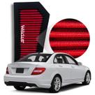 Filtro de Ar Esportivo Mercedes Bens C200 Motor 1.8 16v 2011 2012 2013 Avantgarde Cgi Turbo Sport Sedan Sedã potencia
