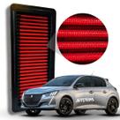 Filtro de Ar Esportivo Peugeot 208 Motor 1.0 Turbo Ano 2023 2024 2025 potencia Lavavel reutilizável Novo