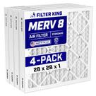 Filtro de Ar Filter King 28x28x2 Plissado MERV 8 - Pacote com 4 Filtro de Ar Filter King 28x28x2 Plissado MERV 8 - Pacote com 4