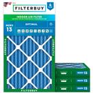 Filtro de ar Filterbuy 14x25x2 MERV 13 Electrostatic 4-Pack