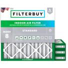 Filtro de ar Filterbuy 16x16x2 MERV 8 Dust Defense (pacote com 4)