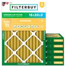 Filtro de ar Filterbuy 16x20x2 MERV 11 Allergen Defense (pacote com 6)