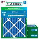 Filtro de ar Filterbuy 16x20x4 MERV 13 Optimal Defense (pacote com 3)