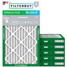 Filtro de ar Filterbuy 16x24x2 MERV 8 Dust Defense (pacote com 6)