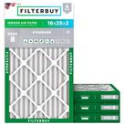 Filtro de ar Filterbuy 16x25x2 MERV 8 Dust Defense (pacote com 4) Filtro de ar Filterbuy 16x25x2 MERV 8 Dust Defense (pacote com 4)