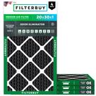 Filtro de ar Filterbuy 20x30x1 Eliminador de odores MERV 8 (pacote com 4)