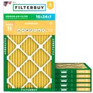 Filtro de ar Filterbuy MERV 11 16x24x1 (pacote com 6) Allergen Defense