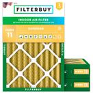 Filtro de ar Filterbuy MERV 11 20x25x4 (pacote com 3) Allergen Defense