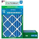 Filtro de ar Filterbuy MERV 13 16x24x4 (pacote com 2) Optimal Defense