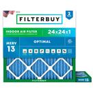 Filtro de ar Filterbuy MERV 13 24x24x1 (pacote com 2) Optimal Defense