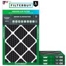 Filtro de ar Filterbuy MERV 8 Eliminador de odores 14x24x1 (pacote com 4)