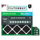 Filtro de ar Filterbuy MERV 8 Eliminador de odores 20x20x1 (pacote com 4)