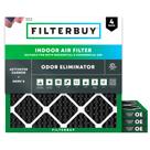 Filtro de ar Filterbuy MERV 8 Odor Eliminator 24x24x1 (pacote com 4)