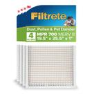 Filtro de ar Filtrete 19,5x35,5x2cm MPR 700 MERV 8, pacote com 4