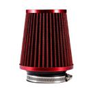 Filtro De Ar Frio Universal Lavável De Alto Fluxo Em Carbono Vermelho, Azul E Prata De 76mm Para Filtro De Ar Frio Universal Lavável De Alto Fluxo Em Carbono Vermelho, Azul E Prata De 76mm Para
