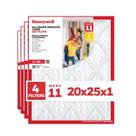 Filtro de ar HVAC Honeywell 20x25x1 MERV 11 Eletrostático, pacote com 4