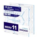 Filtro de ar LEVOIT MERV 11 20x20x1 6 meses, pacote com 2 meses, para uso doméstico, AC, HVAC