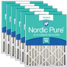 Filtro de ar Nordic Pure 15,5 x 24,5 x 9,2 cm plissado MERV 14, pacote com 6
