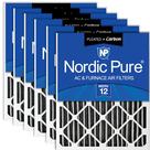 Filtro de ar Nordic Pure 15,5x24,5x3,6 cm MERV 12 Carbon, pacote com 6