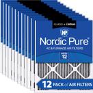 Filtro de ar Nordic Pure MERV 12 16x20x1 (15,5 x 19,5 x 0,75) cm