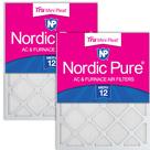 Filtro de ar Nordic Pure Tru Mini Pleat MERV 12 29x59x2 cm, pacote com 2 Filtro de ar Nordic Pure Tru Mini Pleat MERV 12 29x59x2 cm, pacote com 2