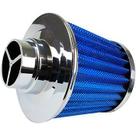 Filtro De Ar Sport Aluminio Duplo Fluxo Universal Azul Nk-612031