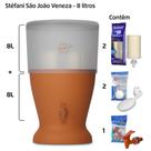 Filtro de Barro para Água São João Veneza 8 Litros 2 Velas - Stéfani - Cerâmica Stéfani