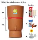 Filtro De Barro São João Premium 10 Litros COMPLETO com 04 velas 04 boias 01 tampa e 01 torneira