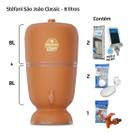 Filtro de Barro Stéfani São João Classic 8L COMPLETO com 02 velas tripla ação 02 boias 01 tampa e 01 torneira