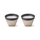Filtro de café cônico Fino tamanho 2, conjunto com 2 unidades reutilizáveis Filtro de café cônico Fino tamanho 2, conjunto com 2 unidades reutilizáveis