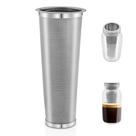 Filtro de café frio para frasco de vidro de boca larga, filtro de aço inoxidável 304, malha ultrafina para cerveja fria, café gelado e chá gelado, potes de vidro de boca larga de 2 litros