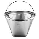 Filtro de café YEOSEN reutilizável 4 em forma de cone em aço inoxidável