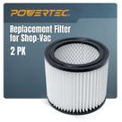 Filtro de cartucho POWERTEC 90398 2PK para Shop Vac