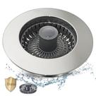 Filtro de drenagem de pia de cozinha Anlige Brass 3 em 1 Pop Up 9 cm