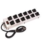 Filtro De Linha 12 Tomadas Ipec Metálico Bivolt Cabo 1,10M