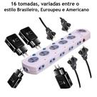 Filtro de Linha 16 Tomadas 3 METROS EXTENSÃO - Tribo