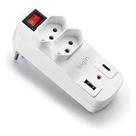 Filtro de Linha 2 Tomadas Com Saídas Usb - Elgin Cor Branco
