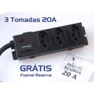 Filtro de Linha 3T Profissional 20 Amperes Gabinete Ferro Led Acompanha Fusível