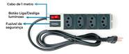 Filtro de Linha 4 Tomadas Power Line Multicrafit - PL4T 20681