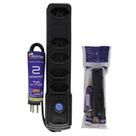 Filtro De Linha 5 Tomadas 2p+t - 10a 250v - Preto - Naticon