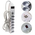 Filtro De Linha 6 Tomadas 2 Entradas Usb - KAPBOM