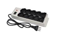 Filtro de Linha Bivolt 10 Tomadas gabinete em Metal Branco - Fiolux