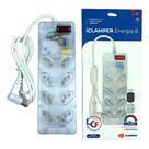 Filtro de Linha Clamper Energia 8 Tomadas Bivolt Transparente