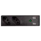 Filtro de Linha Coletek com 2 Tomadas 10A 2 Saídas Usb