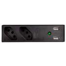 Filtro de Linha Coletek com 2 Tomadas 10A 2 Saídas Usb