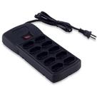 Filtro De Linha Com 10 Tomadas Proteção/adaptador 1,2m - Preto F071