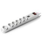 Filtro de linha com 6 tomadas e 2 usb 3 pinos com 1,5 metros Filtro de linha com 6 tomadas e 2 usb 3 pinos com 1,5 metros