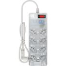 Filtro de linha dps 3 pinos iclamper energia 8 tomadas transparente 026776