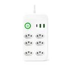 Filtro De Linha Extensão E106U 6 Tomadas + 3 Usb + 1 tipo C BRANCO